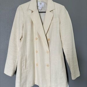 House of Harlow 1960 Cream Double-Breasted Blazer